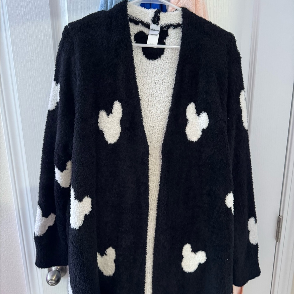 Cozy Black and White Disney Cardigan
